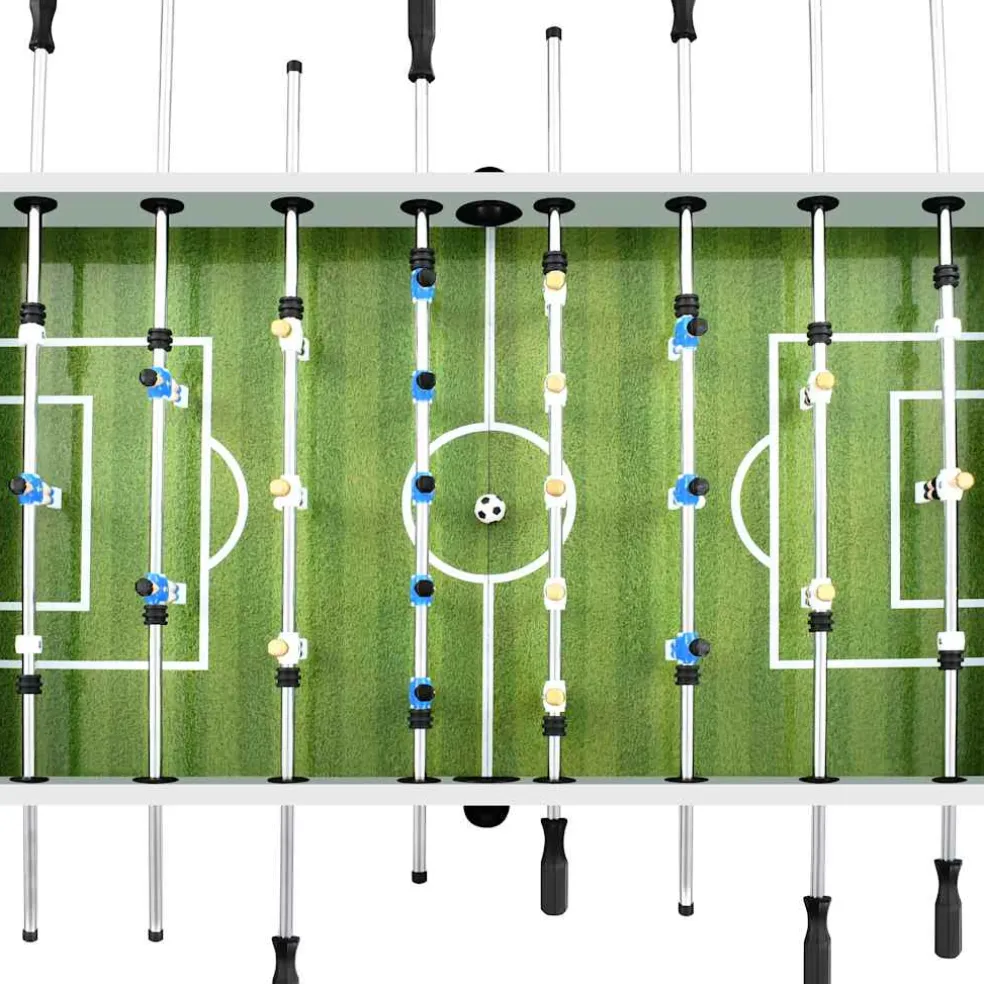 vidaXL Voetbaltafel 60 kg 140x74,5x87,5 cm staal wit