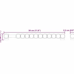 vidaXL Voetbaltafel Tellers 2 st Zwart 30 x 2,2 x 2,9 cm HIPS