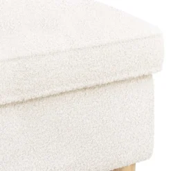 vidaXL Voetenbank Crèmekleurig 55 x 35 x 41 cm Bouclé