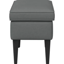 vidaXL Voetenbank Donkergrijs 55 x 35 x 41 cm Stof