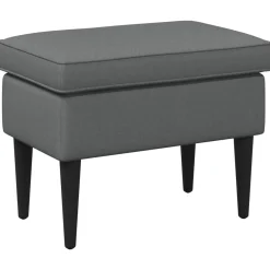 vidaXL Voetenbank Donkergrijs 55 x 35 x 41 cm Stof