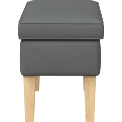 vidaXL Voetenbank Donkergrijs 55 x 35 x 41 cm Stof