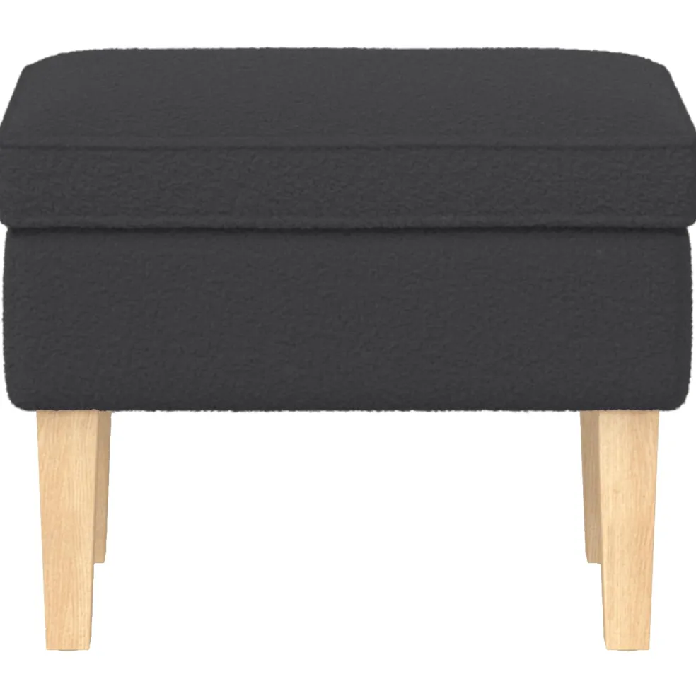 vidaXL Voetenbank Donkergrijs 55 x 35 x 41 cm Bouclé
