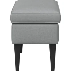 vidaXL Voetenbank Lichtgrijs 55 x 35 x 41 cm Stof