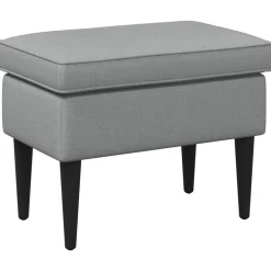 vidaXL Voetenbank Lichtgrijs 55 x 35 x 41 cm Stof