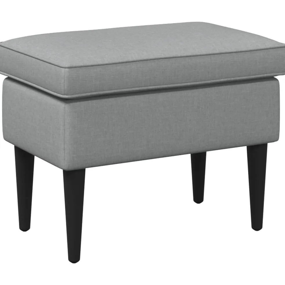vidaXL Voetenbank Lichtgrijs 55 x 35 x 41 cm Stof