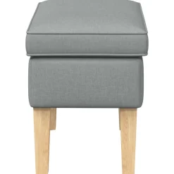 vidaXL Voetenbank Lichtgrijs 55 x 35 x 41 cm Stof