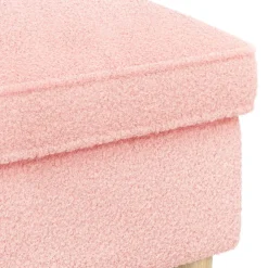 vidaXL Voetenbank Roze 55 x 35 x 41 cm Bouclé