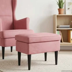 vidaXL Voetenbank Roze 55 x 35 x 41 cm Fluweel