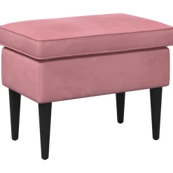 vidaXL Voetenbank Roze 55 x 35 x 41 cm Fluweel