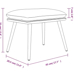 vidaXL Voetenbank 45x29,5x35 cm fluweel roze