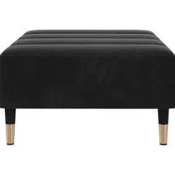 vidaXL Voetenbank 77x55x31 cm fluweel zwart
