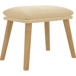 vidaXL Voetenbank 45x29,5x35 cm fluweel crèmewit