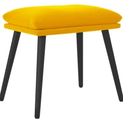 vidaXL Voetenbank 45x29,5x35 cm fluweel mosterdgeel
