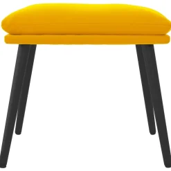 vidaXL Voetenbank 45x29,5x35 cm fluweel mosterdgeel