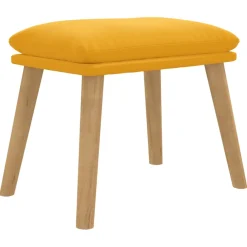vidaXL Voetenbank 45x29,5x35 cm fluweel mosterdgeel