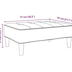 vidaXL Voetenbank 77x55x31 cm fluweel zwart
