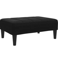 vidaXL Voetenbank 77x55x31 cm fluweel zwart