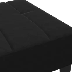 vidaXL Voetenbank 77x55x31 cm fluweel zwart
