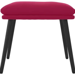 vidaXL Voetenbank 45x29,5x35 cm fluweel wijnrood
