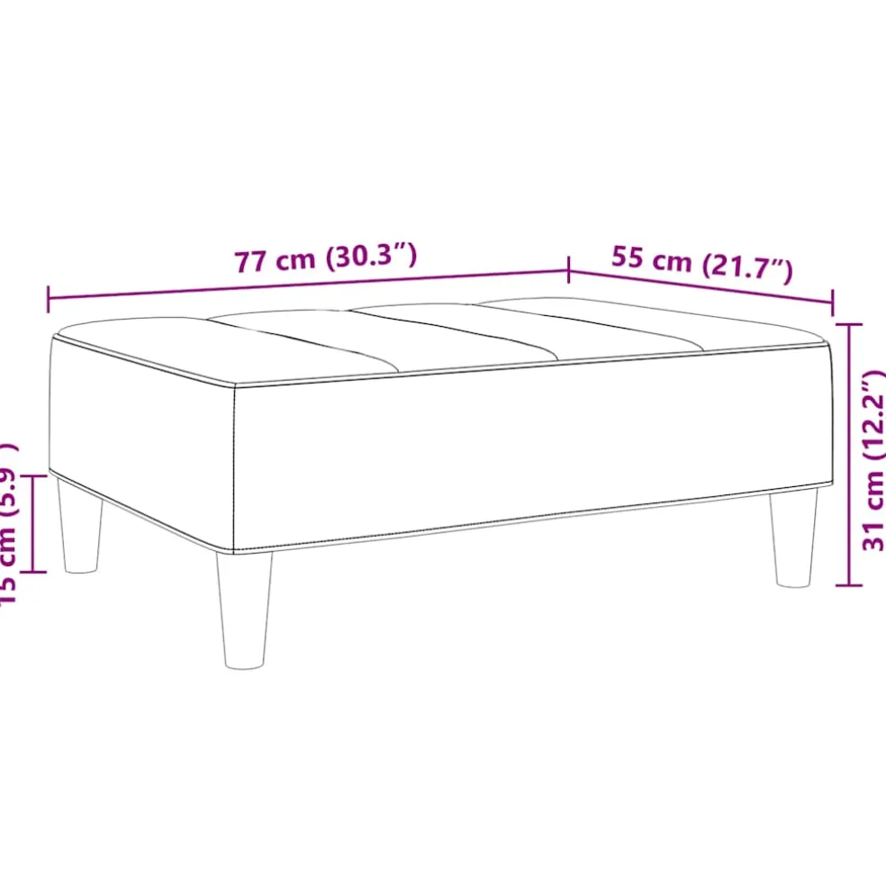 vidaXL Voetenbank 45x29,5x35 cm fluweel zwart