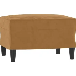 vidaXL Voetenbank 60x50x41 cm fluweel bruin