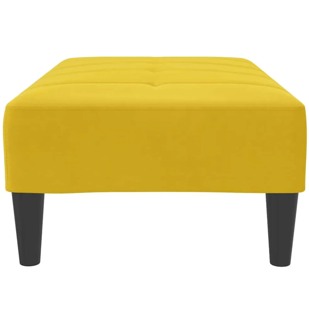vidaXL Voetenbank 77x55x31 cm fluweel geel
