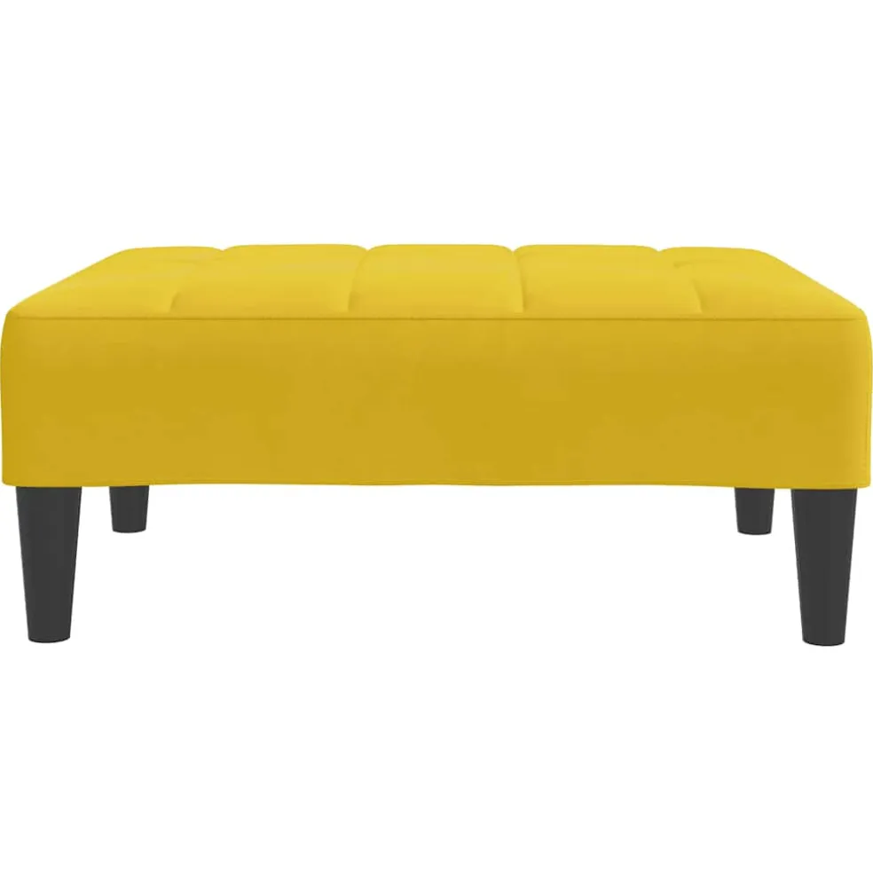 vidaXL Voetenbank 77x55x31 cm fluweel geel