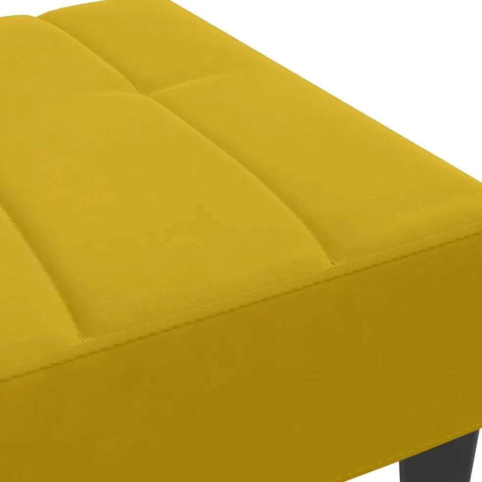 vidaXL Voetenbank 77x55x31 cm fluweel geel