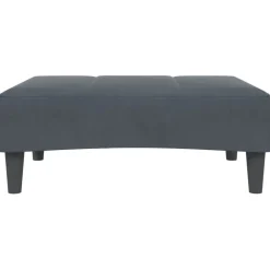 vidaXL Voetenbank 77x55x31 cm fluweel donkergrijs