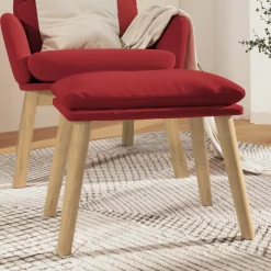 vidaXL Voetenbank 45x29,5x35 cm fluweel wijnrood