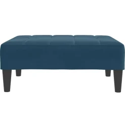 vidaXL Voetenbank 77x55x31 cm fluweel blauw