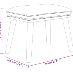 vidaXL Voetenbank 45x29,5x35 cm fluweel wijnrood
