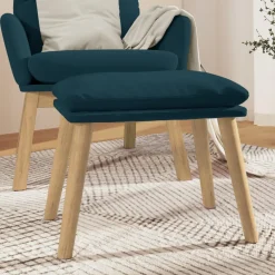 vidaXL Voetenbank 45x29,5x35 cm fluweel blauw