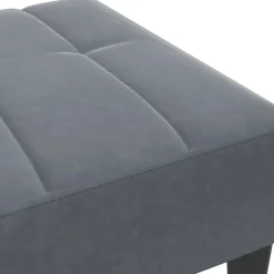 vidaXL Voetenbank 77x55x31 cm fluweel donkergrijs