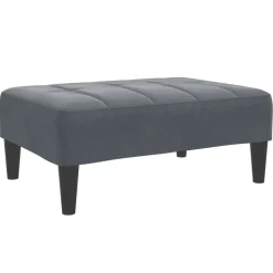 vidaXL Voetenbank 77x55x31 cm fluweel donkergrijs