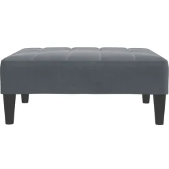 vidaXL Voetenbank 77x55x31 cm fluweel donkergrijs