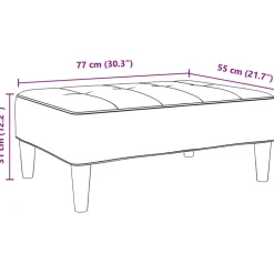 vidaXL Voetenbank 77x55x31 cm fluweel donkergrijs