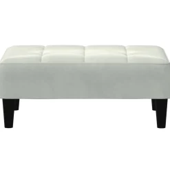 vidaXL Voetenbank 77x55x31 cm fluweel lichtgrijs