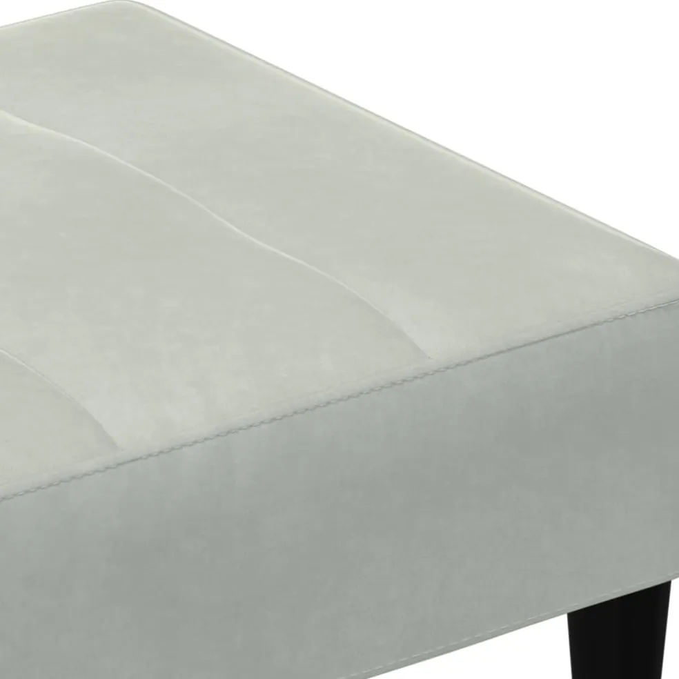vidaXL Voetenbank 77x55x31 cm fluweel lichtgrijs