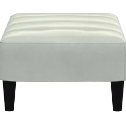 vidaXL Voetenbank 77x55x31 cm fluweel lichtgrijs