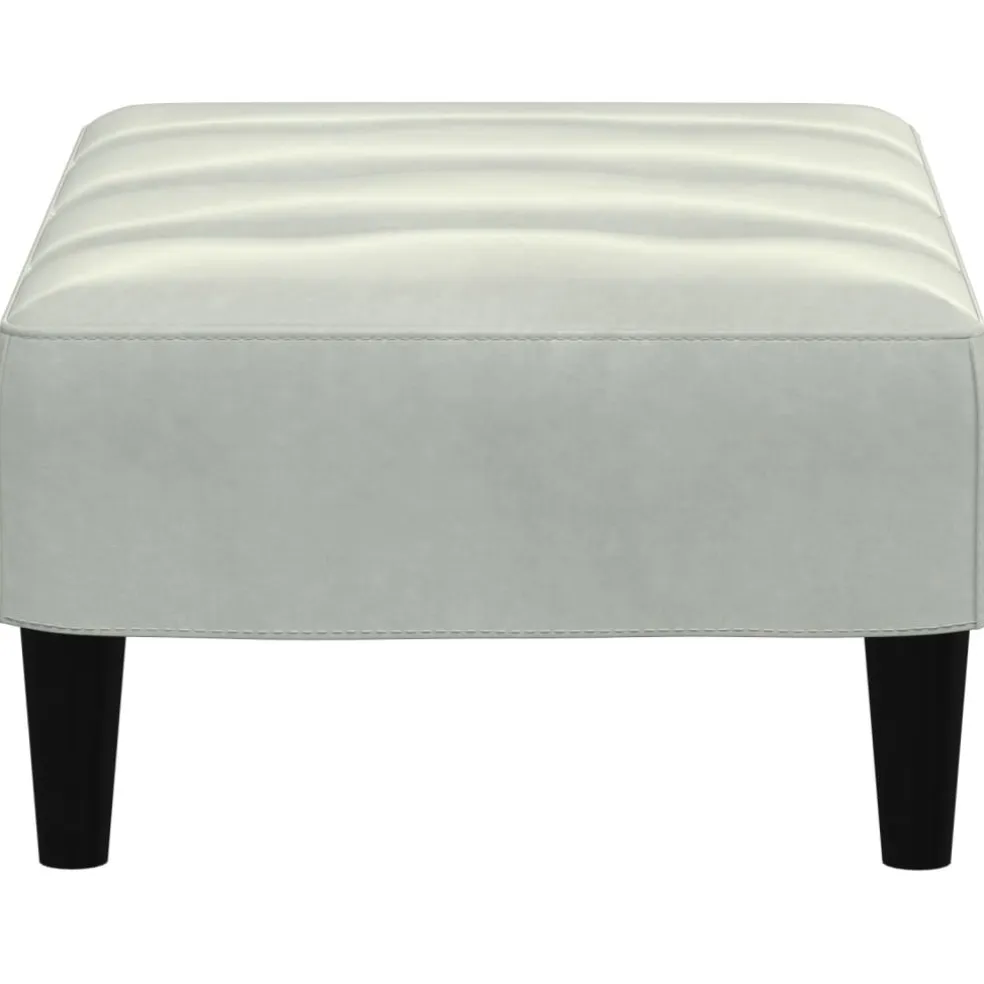 vidaXL Voetenbank 77x55x31 cm fluweel lichtgrijs