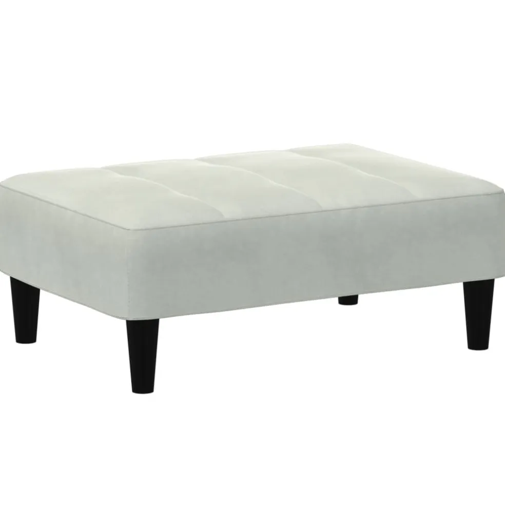 vidaXL Voetenbank 77x55x31 cm fluweel lichtgrijs