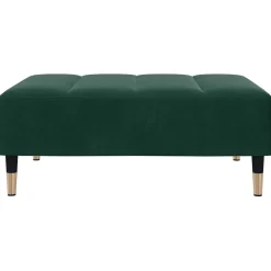 vidaXL Voetenbank 77x55x31 cm fluweel donkergroen