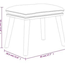 vidaXL Voetenbank 45x29,5x35 cm fluweel zwart