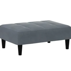 vidaXL Voetenbank 45x29,5x35 cm fluweel crèmewit