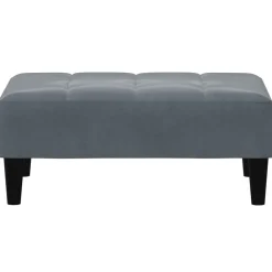 vidaXL Voetenbank 45x29,5x35 cm fluweel crèmewit