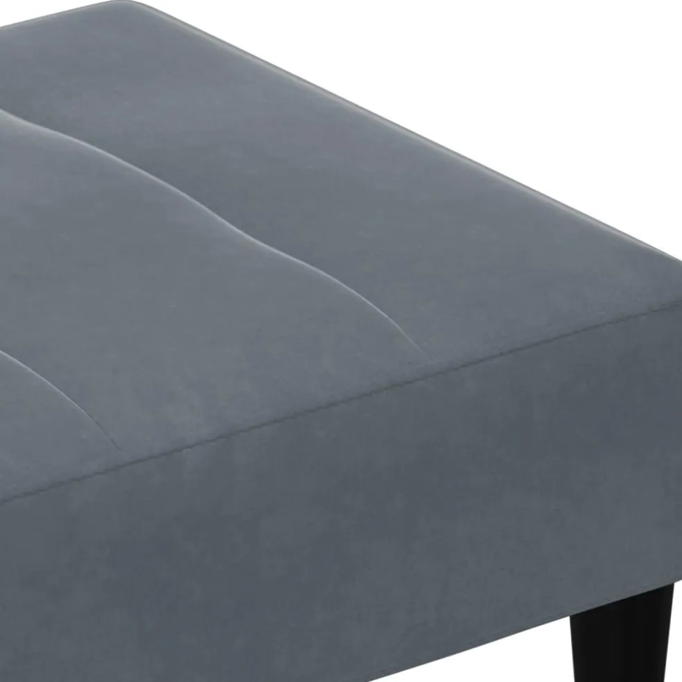 vidaXL Voetenbank 77x55x31 cm fluweel donkergrijs