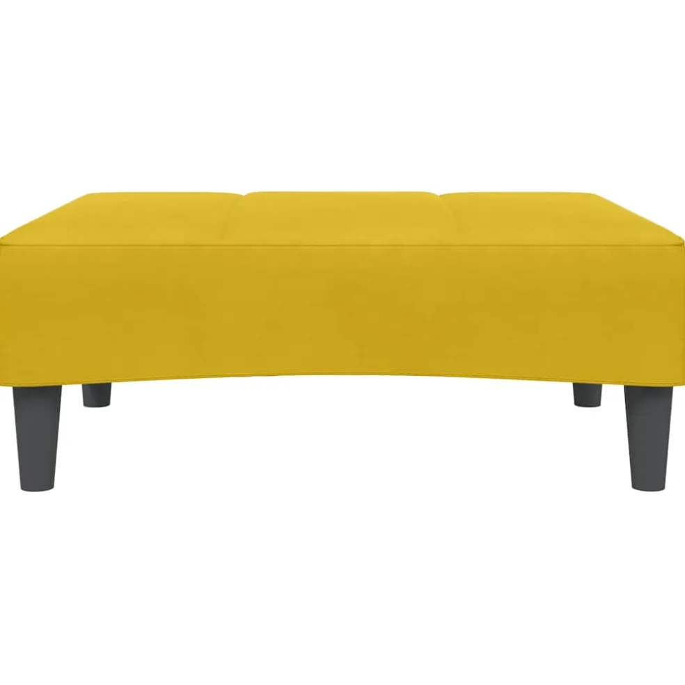 vidaXL Voetenbank 77x55x31 cm fluweel geel
