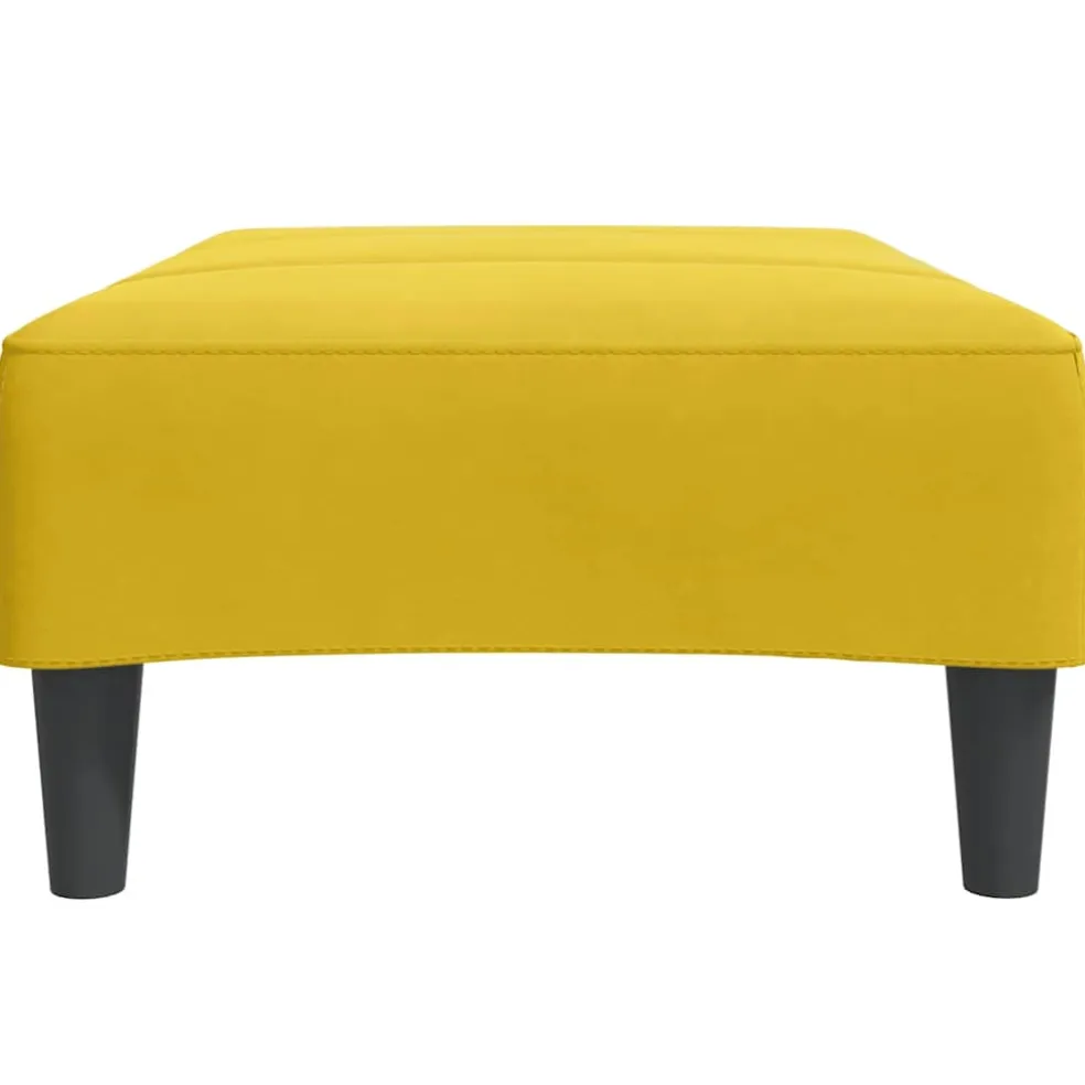 vidaXL Voetenbank 77x55x31 cm fluweel geel